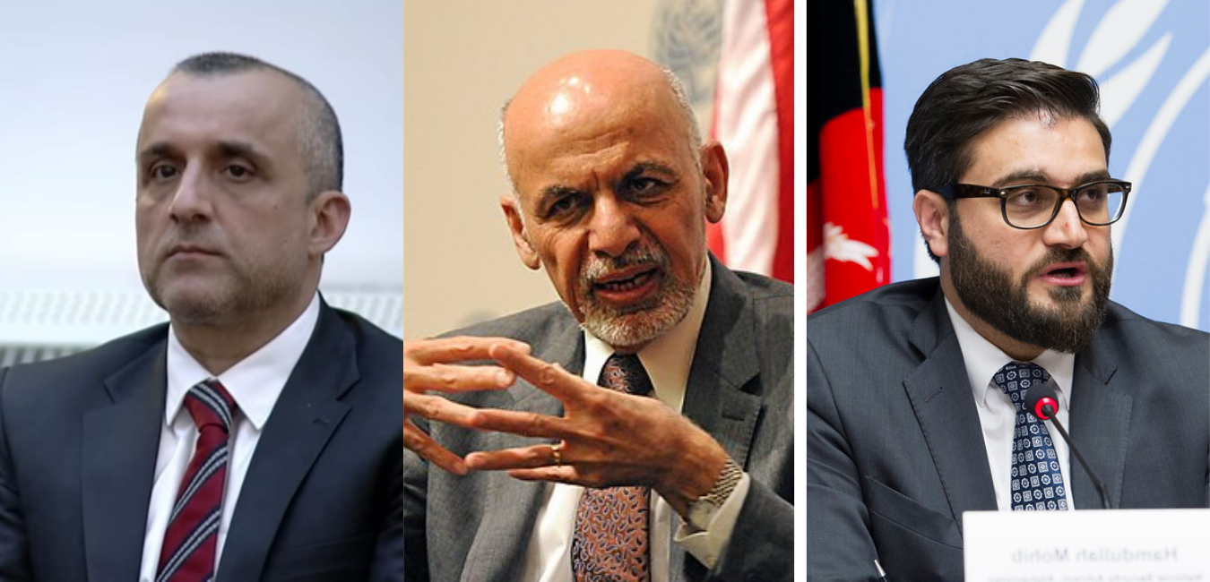 VP Amrullah Saleh, President Ghani and NSA Mohib
