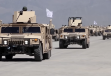 Bagram Airbase: Geopolitical Chessboard or Media Mirage Afghan Ministry of National Defence parading US armoured vehicles at Bagram Airbase during the annual celebration of the end of foreign occupation.